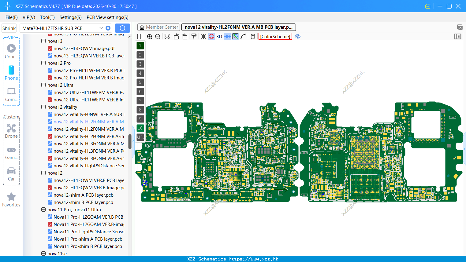 Huawei Nova12 Vitality-HL2F0NM VER.A MB PCB Layer